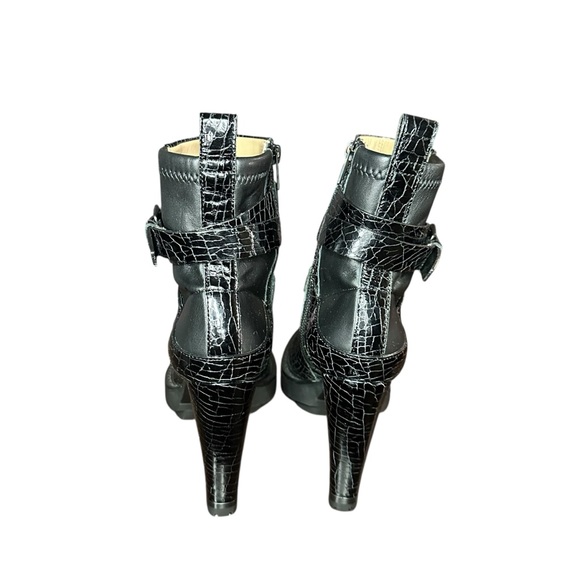 All Saints Havana Crocodile Leather Boots Size 8 - Picture 11 of 13
